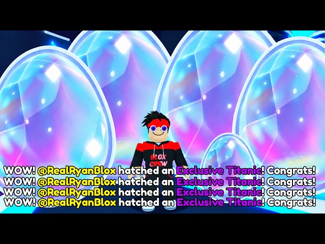 The MOST Titanics I've EVER Hatched in Pet Simulator 99!!