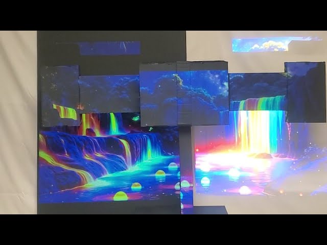 My visual effects projection mapping projection screen coated with our new 2027 screen paint