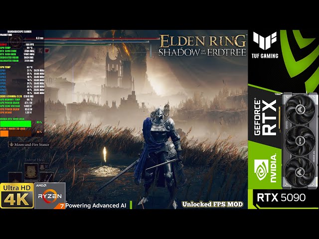 RTX 5090 - Elden Ring, Max Ray Tracing, Unlocked FPS MOD 4K