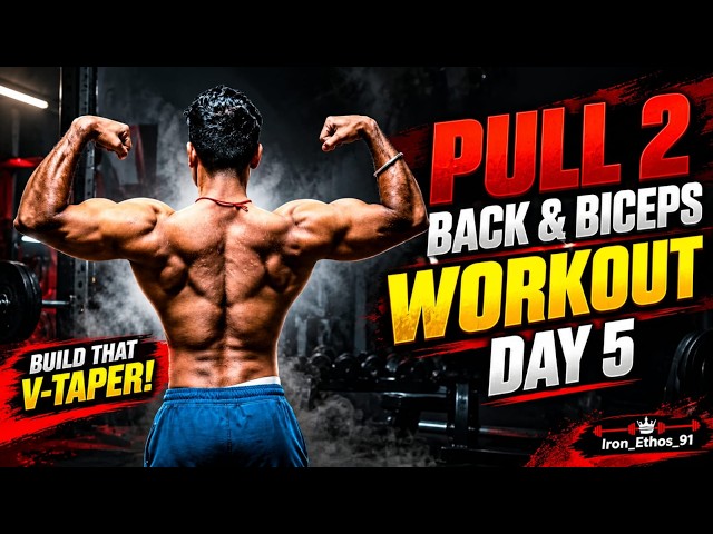 Pull Day Workout 🔥 Back & Biceps Workout | Muscle Building | Day 5