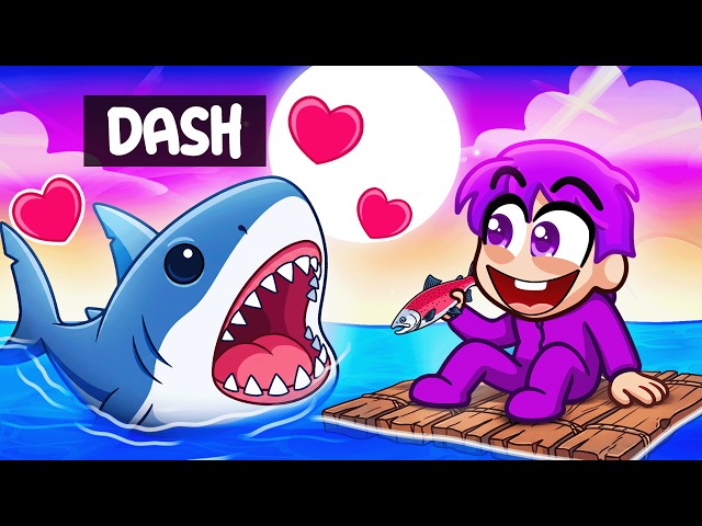 I Became BABY MEGALODON SHARK on a One Raft (GTA 5)