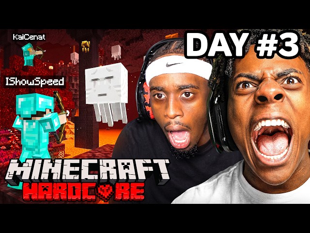 MINECRAFT HARDCORE ALL BOSSES DAY 3 🍄🔨🧟‍♂️ft. KaiCenat