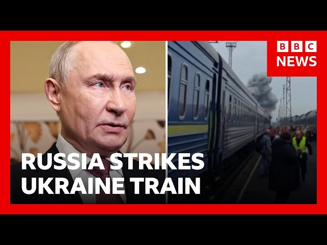 Russia hits train in Ukraine after Boris Johnson, top European officials leave station | BBC News