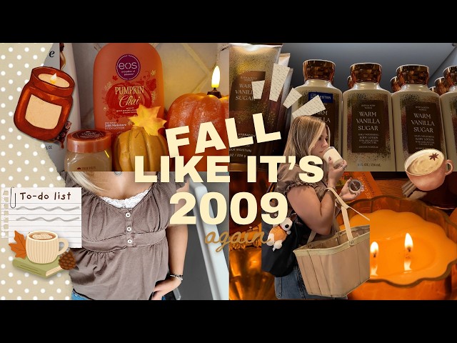PRETENDING IT’S FALL IN THE 2000s 🍂📺 cozy self care night, y2k shopping + fall baking