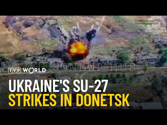 Su-27 destroys Russian position with GBU bombs | Military Mind