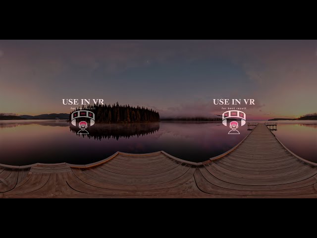 Morning lake pier | Tranquility • 360° VR