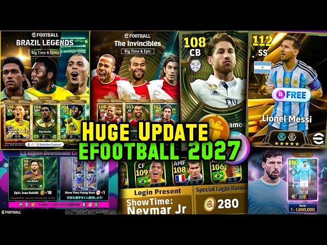 eFootball 2027 New Update! Free Epic + Ballon d'Or Campaign + Free Show Time + Free Coins🔥😱