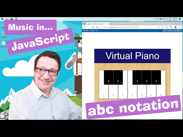 JavaScript tutorial 18/24: Music in abc notation | Coding course for beginners