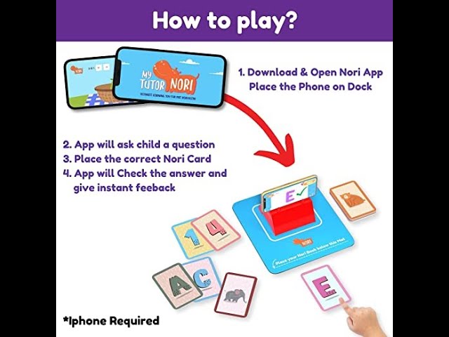 Nori Early Learning Smart Flash Cards for Kids 3-5 Years
