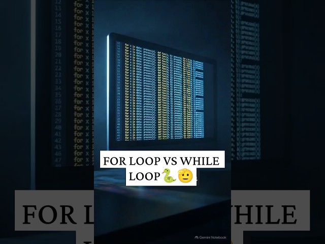 FOR LOOP VS WHILE LOOP IN PYTHON 💥🐍 | PYTHON ZERO-HERO | #python #pythonforbeginners #ytshorts