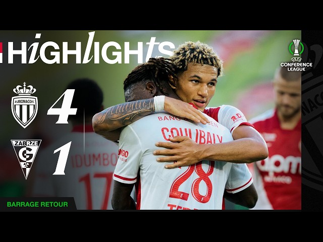 Highlights: AS Monaco 4-1 Górnik Zabrze - Conference League