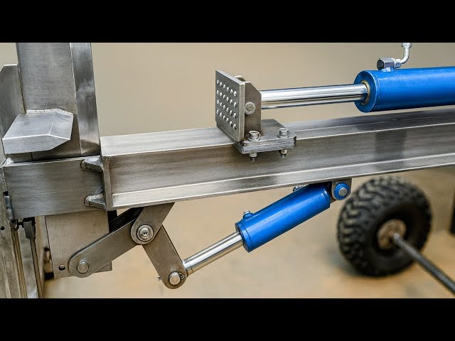 Making Powerful Hydraulic Log Splitter with Log Lifter – Step by Step