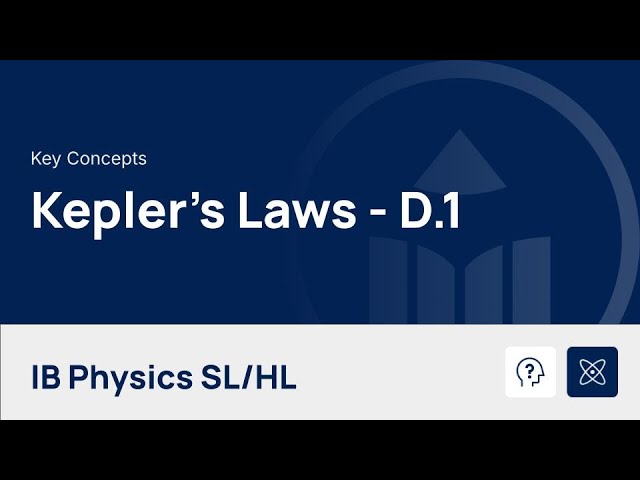 Kepler's Laws [IB Physics SL/HL]