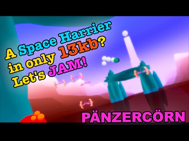 Squeezing a whole ass Space Harrier-alike VR game in to just 13kb: Panzercorn! #gamedev
