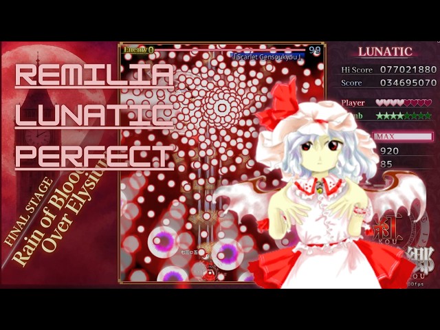 Touhou New Classic ~ The Embodiment of Scarlet Devil - Perfect Lunatic Remilia (No Miss No Bomb)