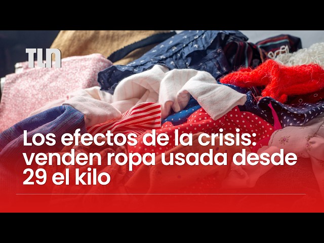 The effects of the crisis: used clothing for sale starting at 29 per kilo