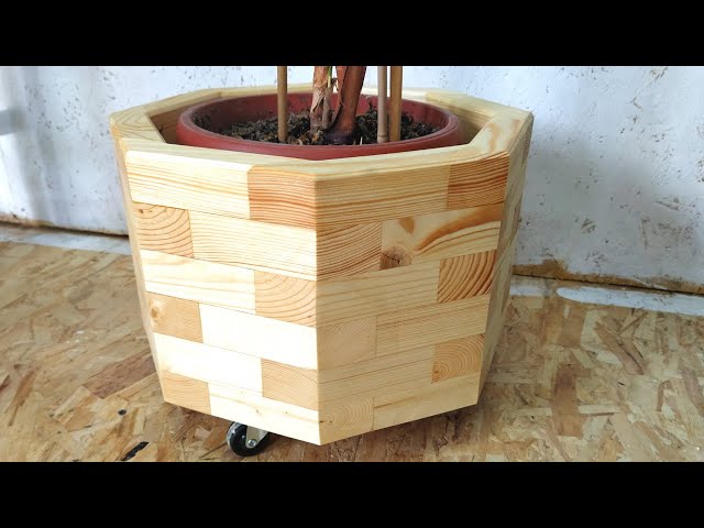 DIY Unique Wood Planter Box