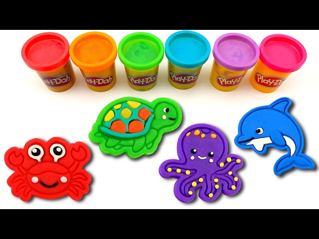 Learn Colors and Make Play-Doh Sea Animals | Preschool Toddler Learning Video