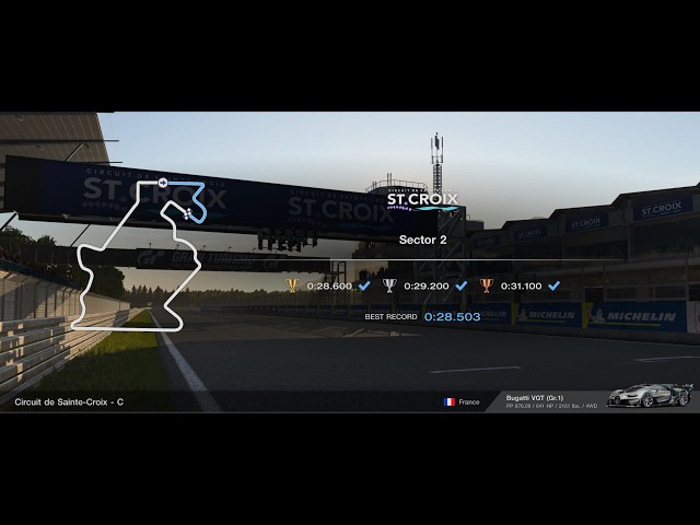 GT7 - Sector 2 - Circuit de Sainte-Croix - Layout C - Circuit Experience - Bugatti VGT GR1 - 🏆