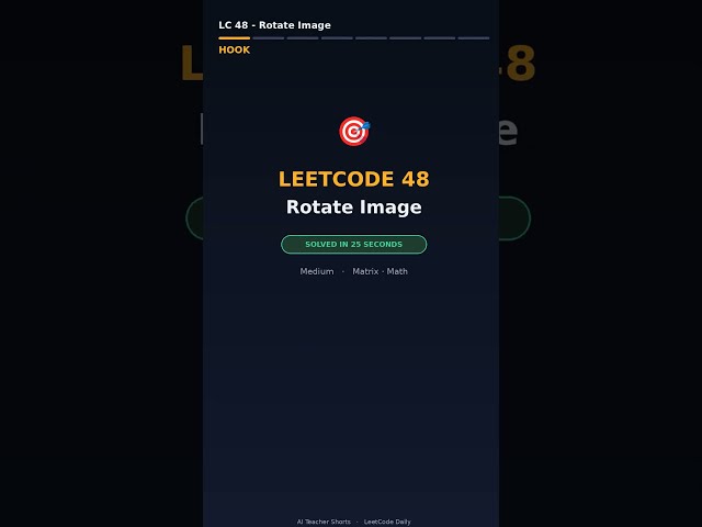 Leetcode48  Rotate Image