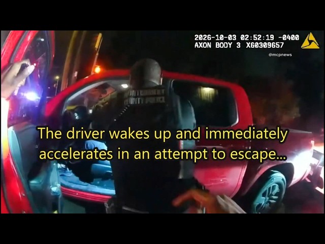 Bodycam reveals Montgomery County Police finding intoxicated driver asleep in car