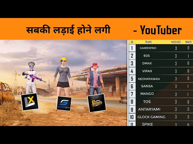 🔥 3 YouTuber in Same team in Youtubers Battle Custom - Faroff & Legend Intence Last Match - GameXpro