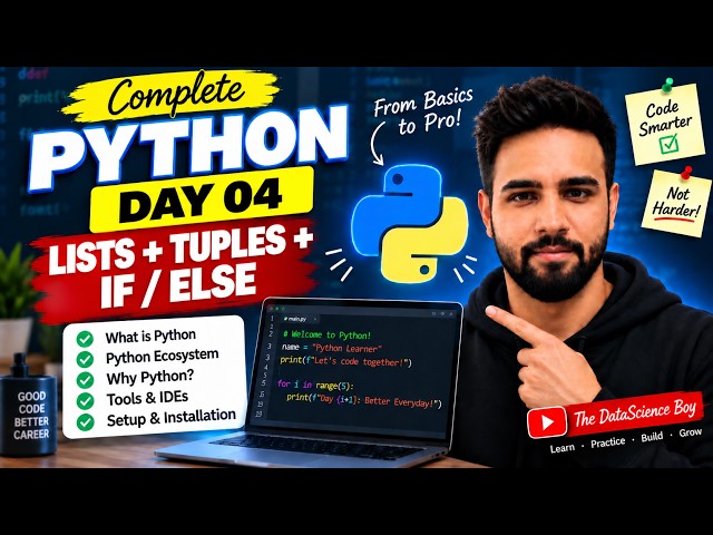 Python for Data Science #04 | Indexing & Control Flow in Python