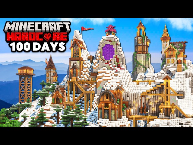 I Survived 100 Days on a MOUNTAIN in Minecraft Hardcore