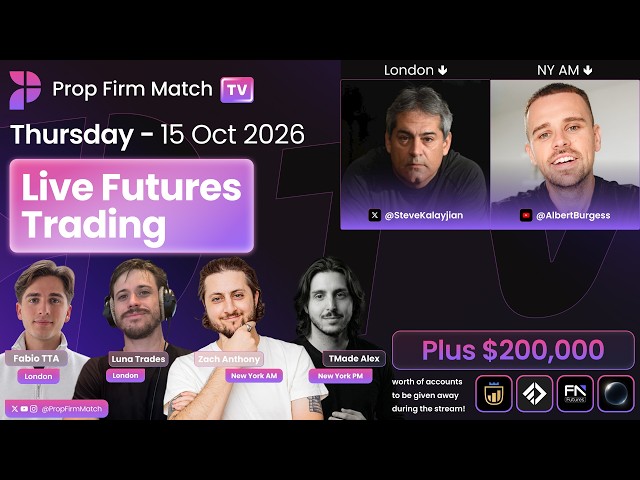Live Futures Trading | London & New York Session | Prop Firm Match TV | 15/10/2026