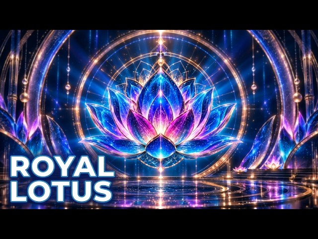 Royal Lotus VJ Loop | Blue Pink Lotus Stage Visual