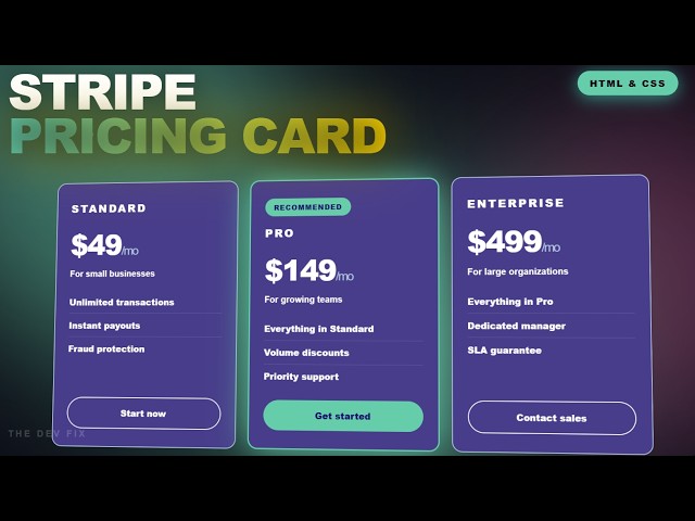 I Built a $200M Company's Pricing Card | HTML & CSS