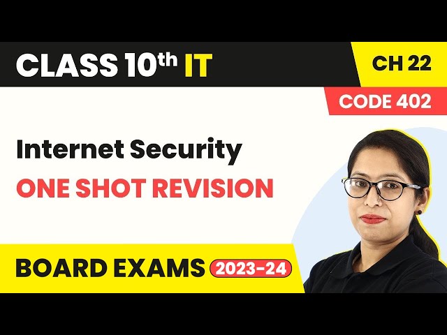 Internet Security - One Shot Revision (Code 402) (Theory) | Class 10 IT Chapter 22 (2022-23)