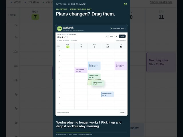 Build a calendar you can actually drag | AI, Put to Work 07