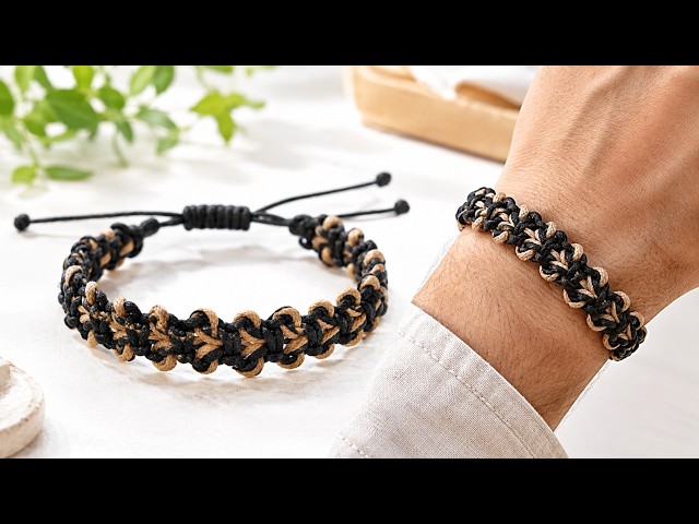 Easy Two-Color Men’s Bracelet Tutorial for Beginners
