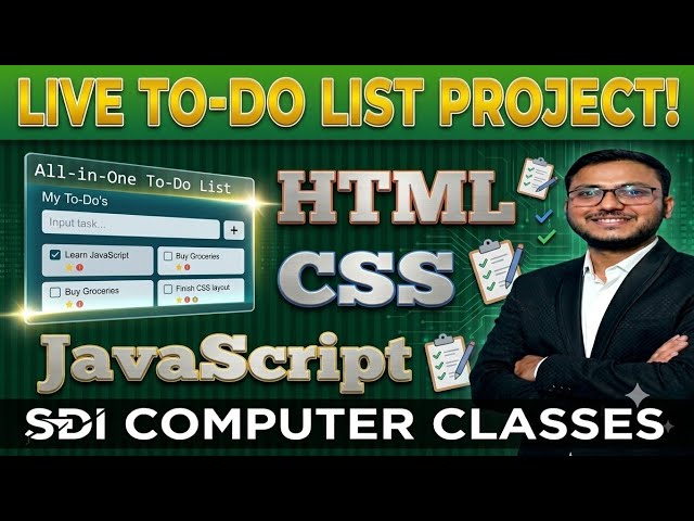 Create To Do List Program Using HTM, CSS & JavaScript  #nitin_sir #sdi