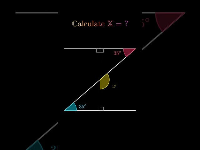 Geometry Angle Puzzle | Find the Value of X Using Angle Relationships | Math Challenge #maths #fyp
