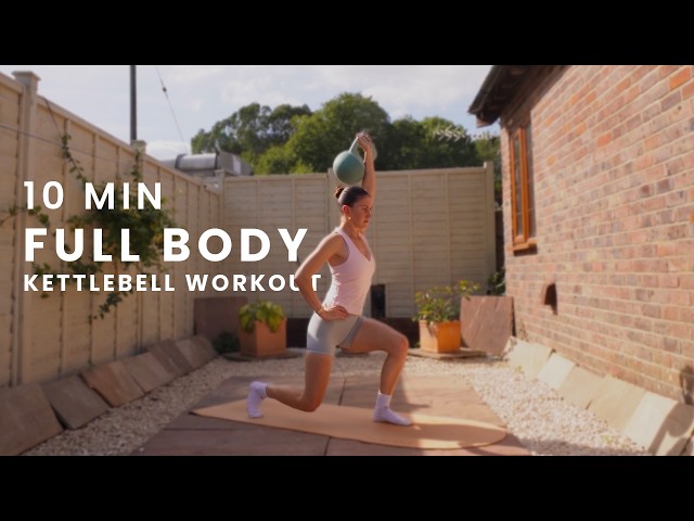 10 MIN Full Body Kettlebell Workout | at home strength training to strengthen and tone your body