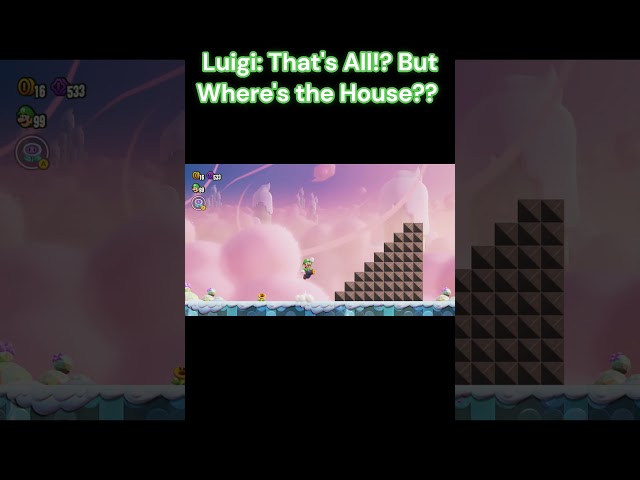 Luigi Finds a Hidden Flagpole in Super Mario Bros. Wonder #shorts