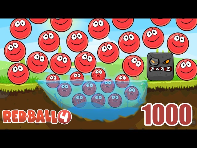 100 Red Ball 4 in Green Hills Levels and Boss Stage