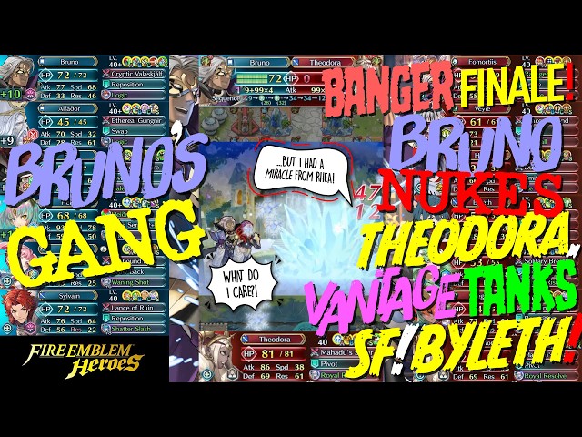 Bruno’s Gang | BANGER FINALE! BRUNO NUKES THEODORA, VANTAGE SF!BYLETH! | AR-O Astra 9/21/26 | [FEH]