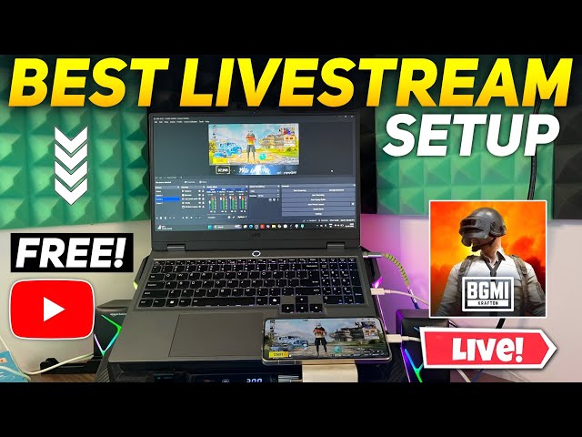 HOW TO LIVE STREAM BGMI ON YOUTUBE USING OBS STUDIO AND SCRCPY 🔥 Laptop/Phone Livestream Setup