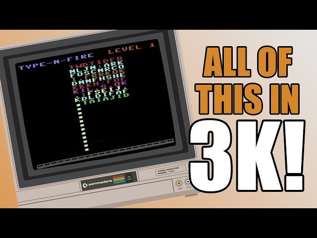 Let's Type Type-N-Fire from RUN Magazine (1989) | Space Invaders Meets Typing!