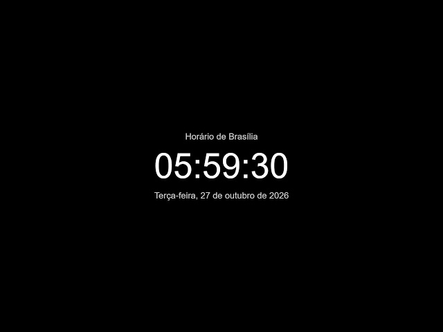 🔴 AO VIVO | Relógio / Hora Atual em Brasília / Relógio em Tempo Real / Que Horas São Agora?