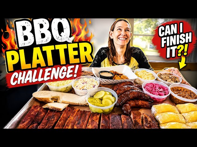 Monster BBQ Platter Challenge | momvfood | pa Boys | Molly Schuyler 