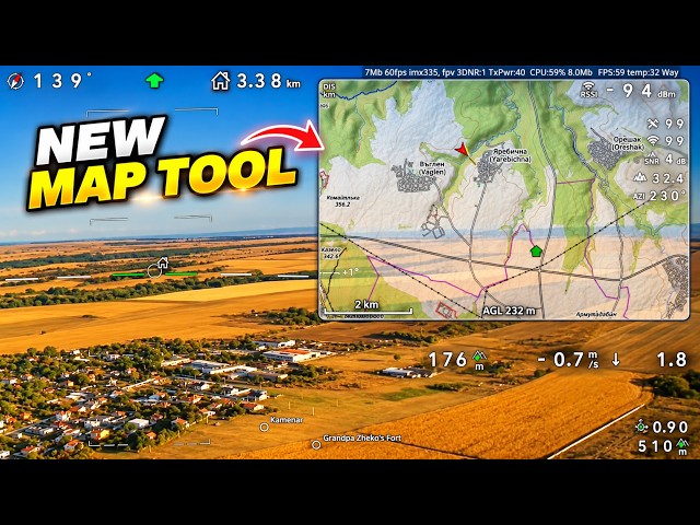 OpenIPC gets an offline moving map right in your FPV goggles