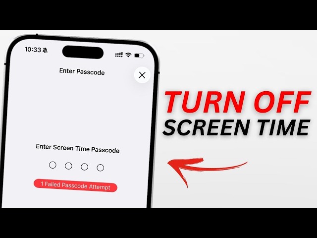 How To Turn OFF Screen Time Without Passcode