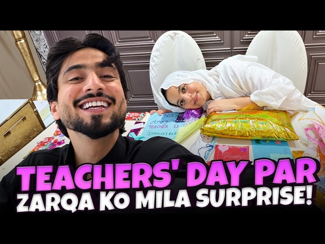 Unboxing Zarqa's Teachers' Day Gifts While I'm Sick! @MrFaisu