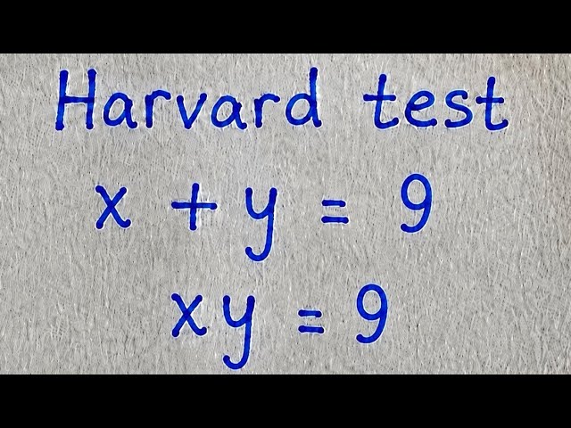 Solving 'Harvard' Simultaneous algebraic exponential equation! Math Olympiad Mathematics