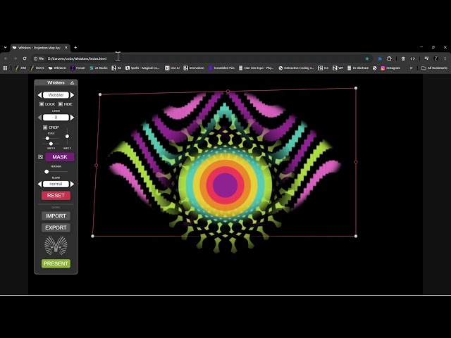 Whiskers (Details) Projection Mapping App - Made with ZIM