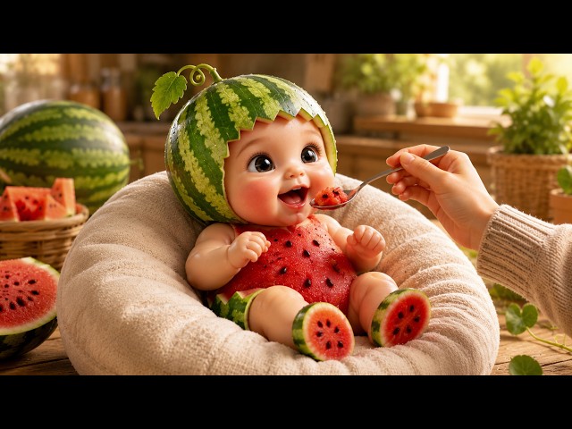 The Cutest AI Fruit Babies Ever 🍓🍉 | Oddly Satisfying Eating Animation
